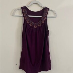 Vintage The‎ Limited Purple Top Metallic Y2K 2010s McBling Grecian Autumn M